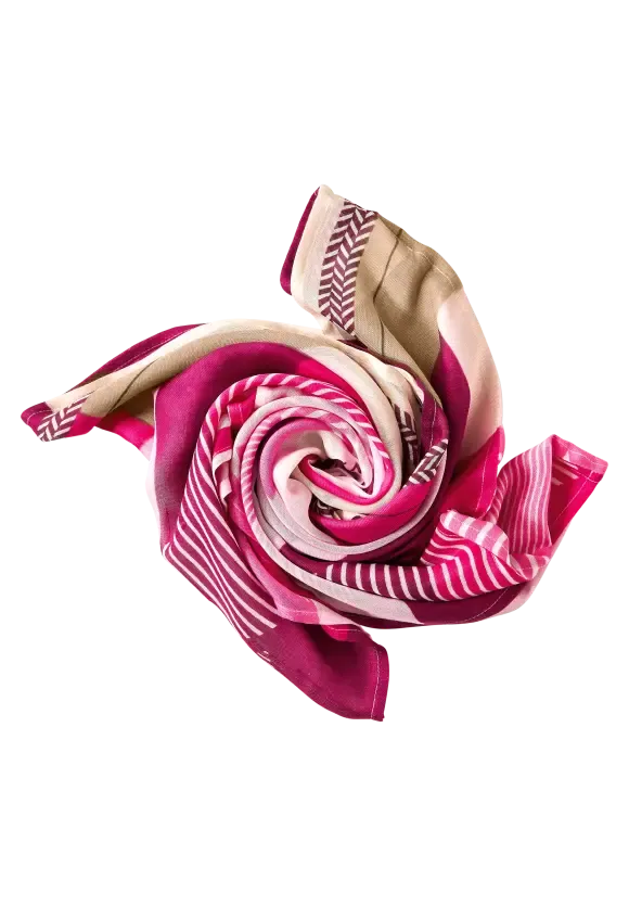 572090- Pink Print Loop Scarf - Street One