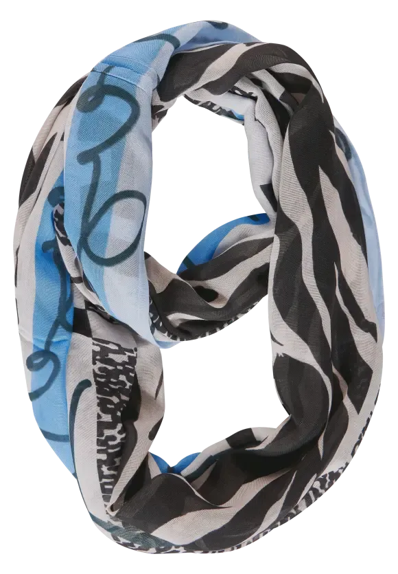 572127- Black/Cream Loop Scarf - Street One