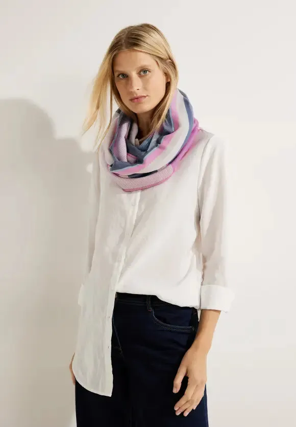 572144- Pink Print Cosy Loop Scarf - Cecil