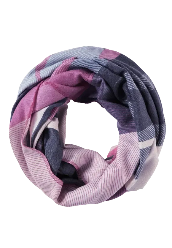 572144- Pink Print Cosy Loop Scarf - Cecil