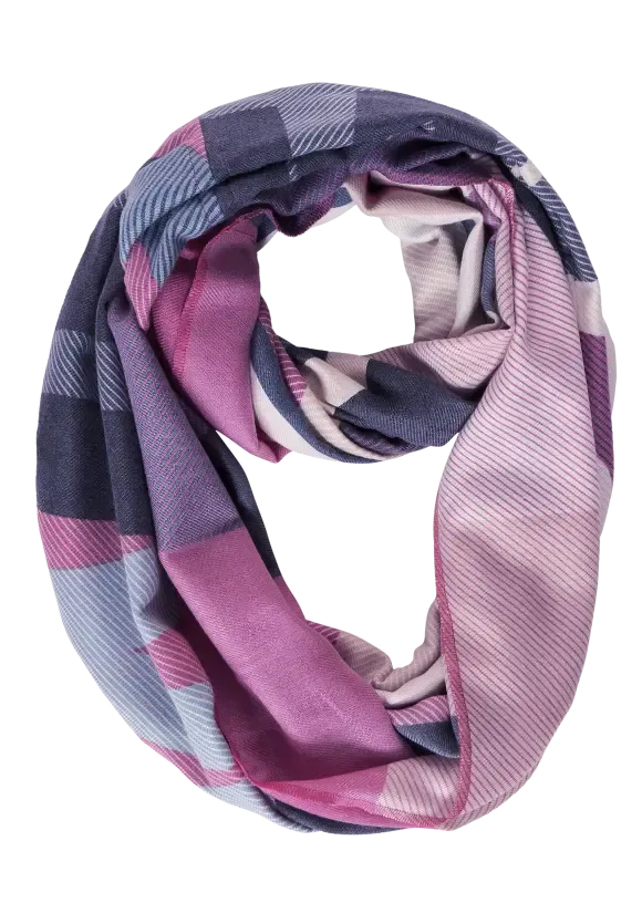 572144- Pink Print Cosy Loop Scarf - Cecil