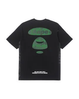 A BATHING APE  |Crew Neck Pullovers Plain Cotton Short Sleeves Logo