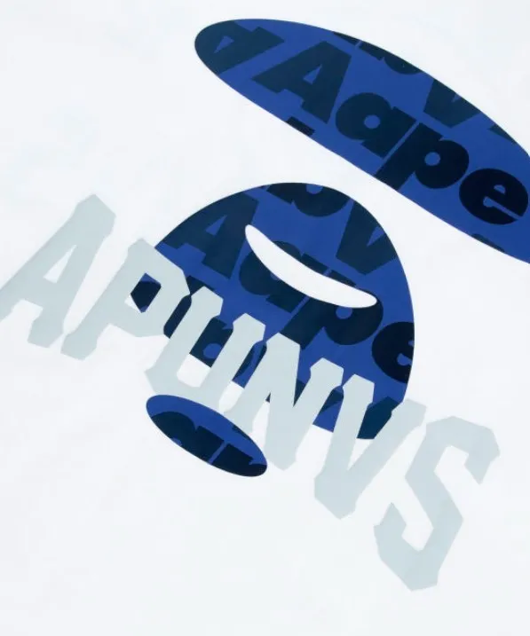 A BATHING APE  |Crew Neck Pullovers Plain Cotton Short Sleeves Logo