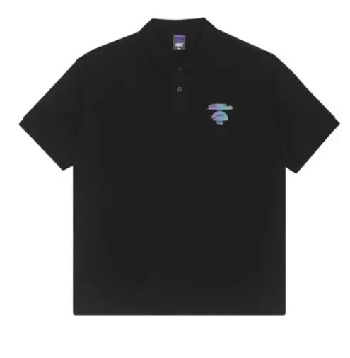 A BATHING APE  |Pullovers Street Style Plain Cotton Short Sleeves Logo Polos