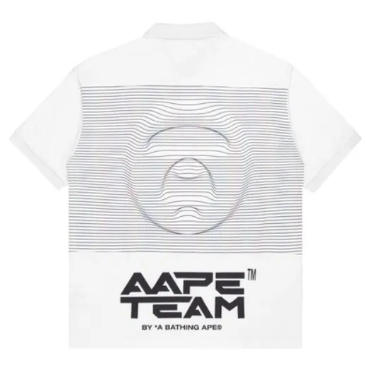 A BATHING APE  |Pullovers Street Style Plain Cotton Short Sleeves Logo Polos