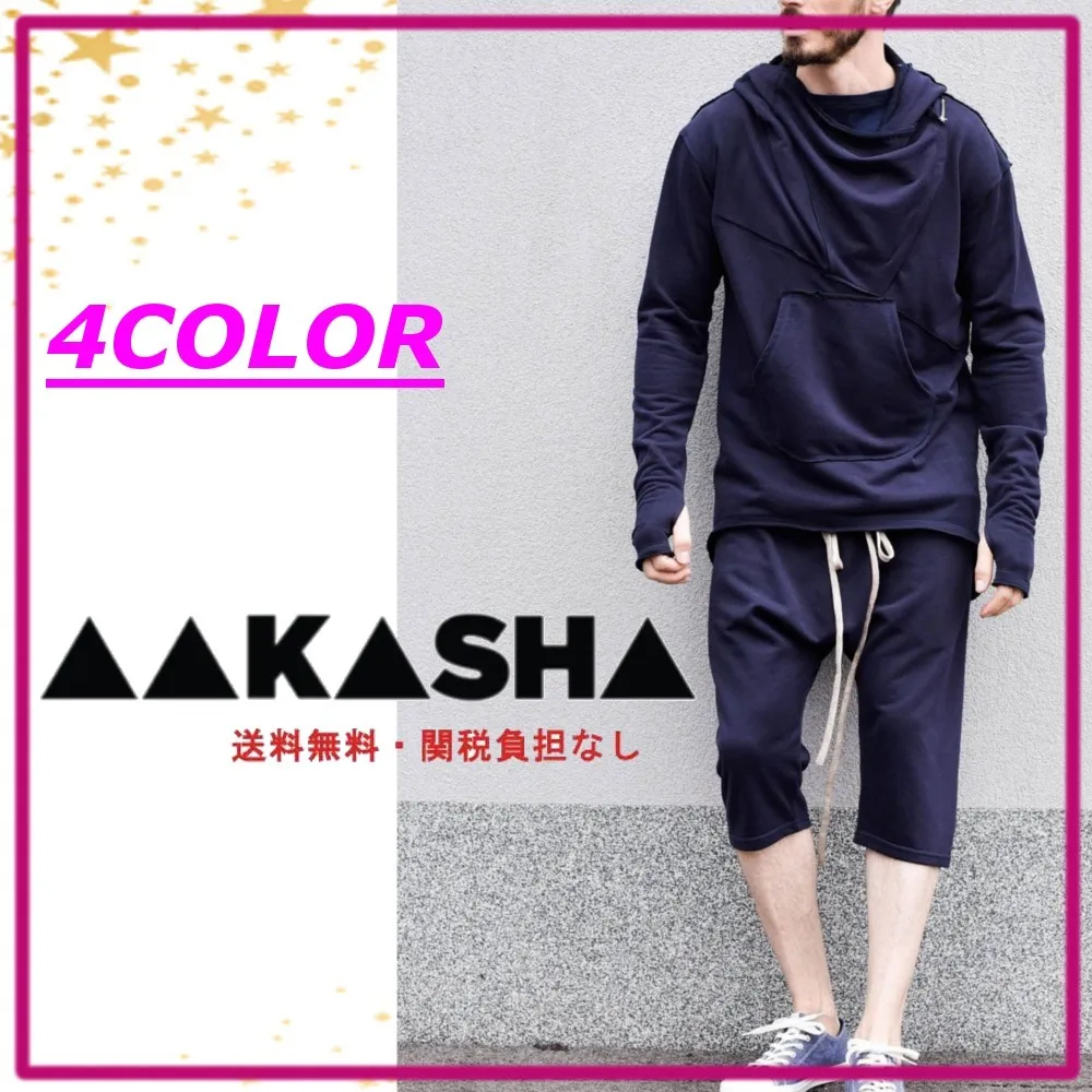 Aakasha  |Pullovers Unisex Street Style Long Sleeves Plain Cotton