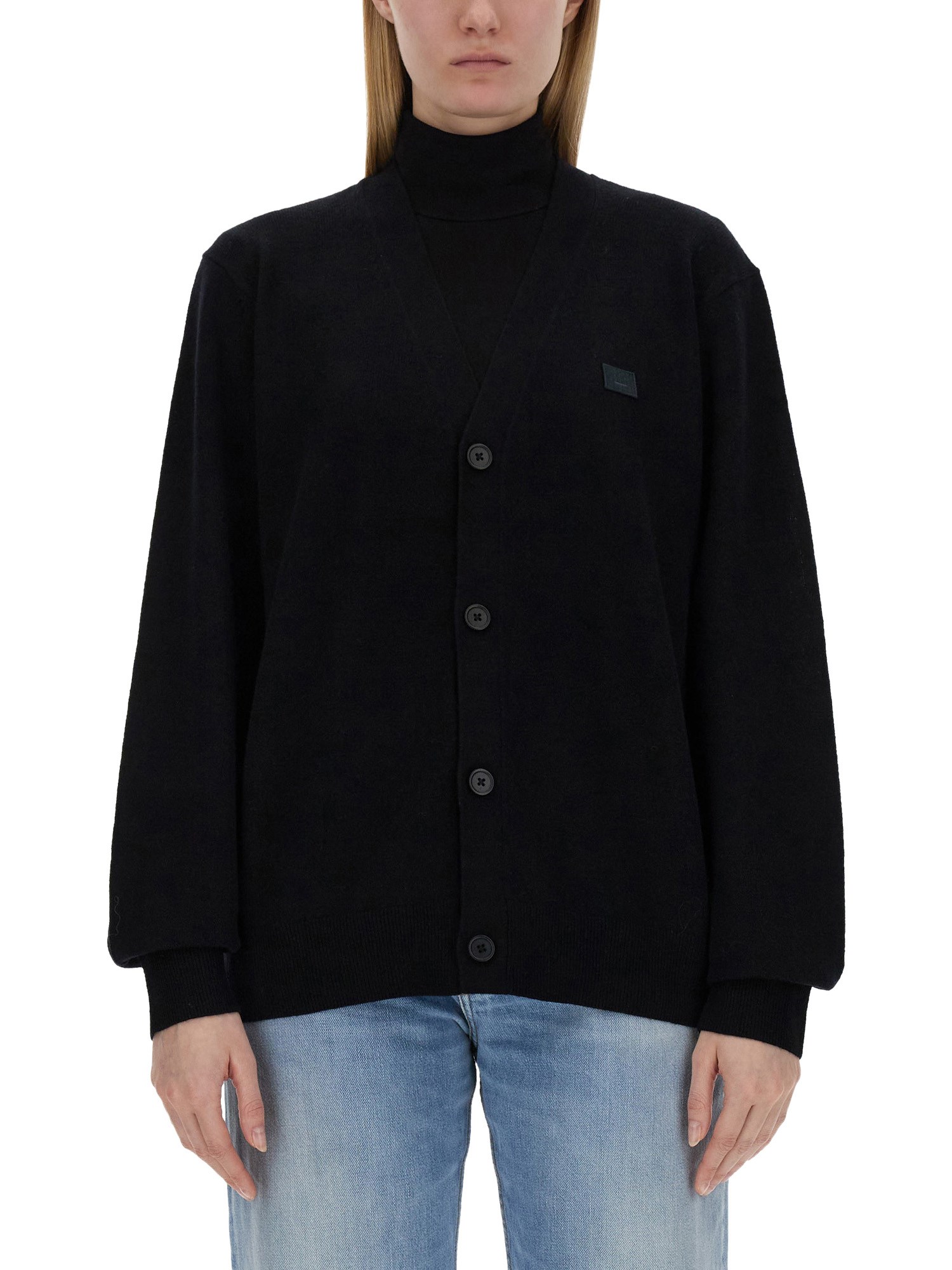 ACNE STUDIOS    WOOL FACE CARDIGAN