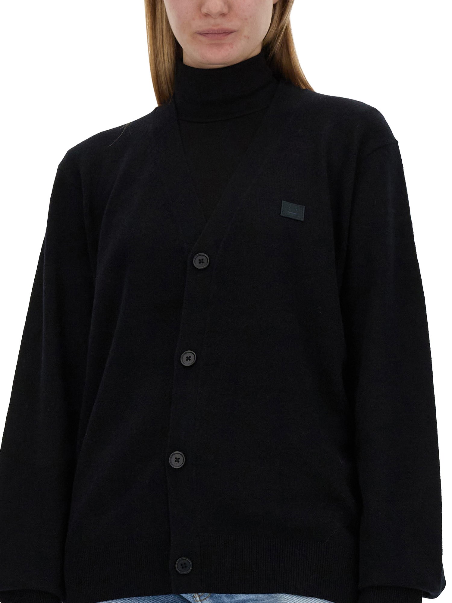 ACNE STUDIOS    WOOL FACE CARDIGAN