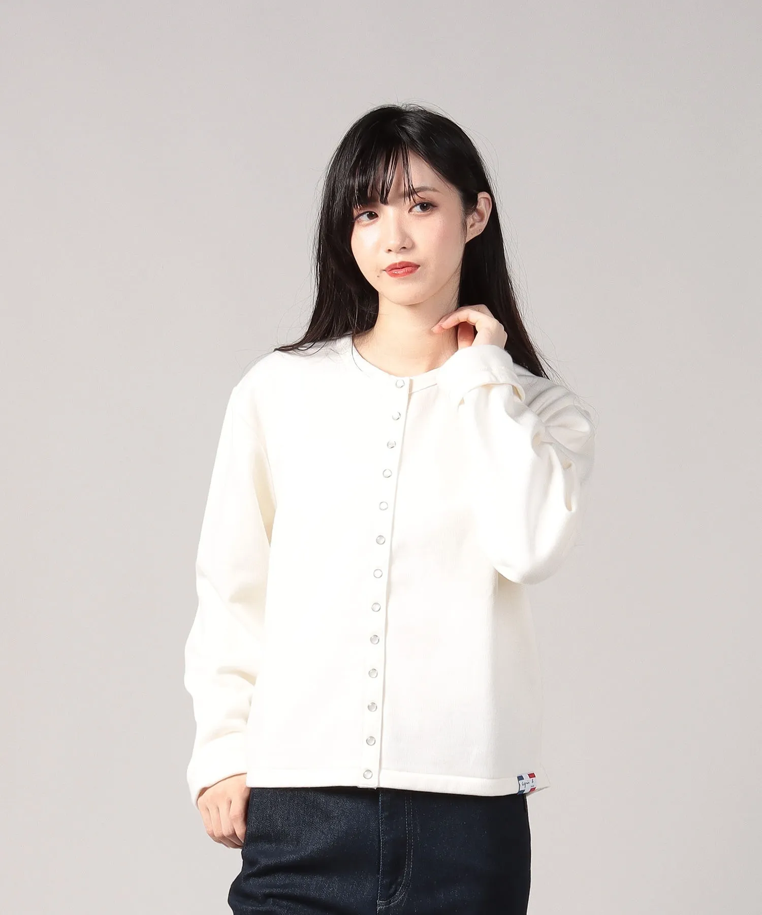 Agnes b  |Long Sleeves Plain Cardigans