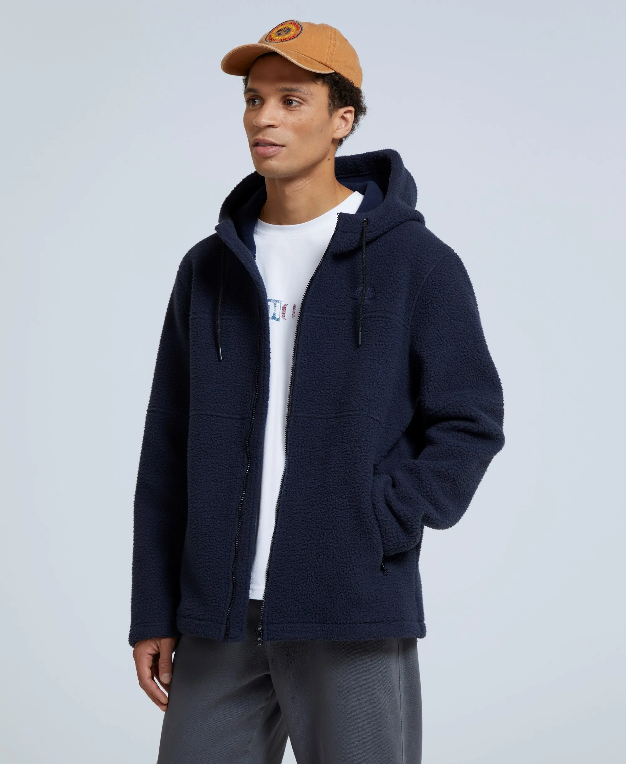 Aidan Mens Fleece Hoodie - Navy