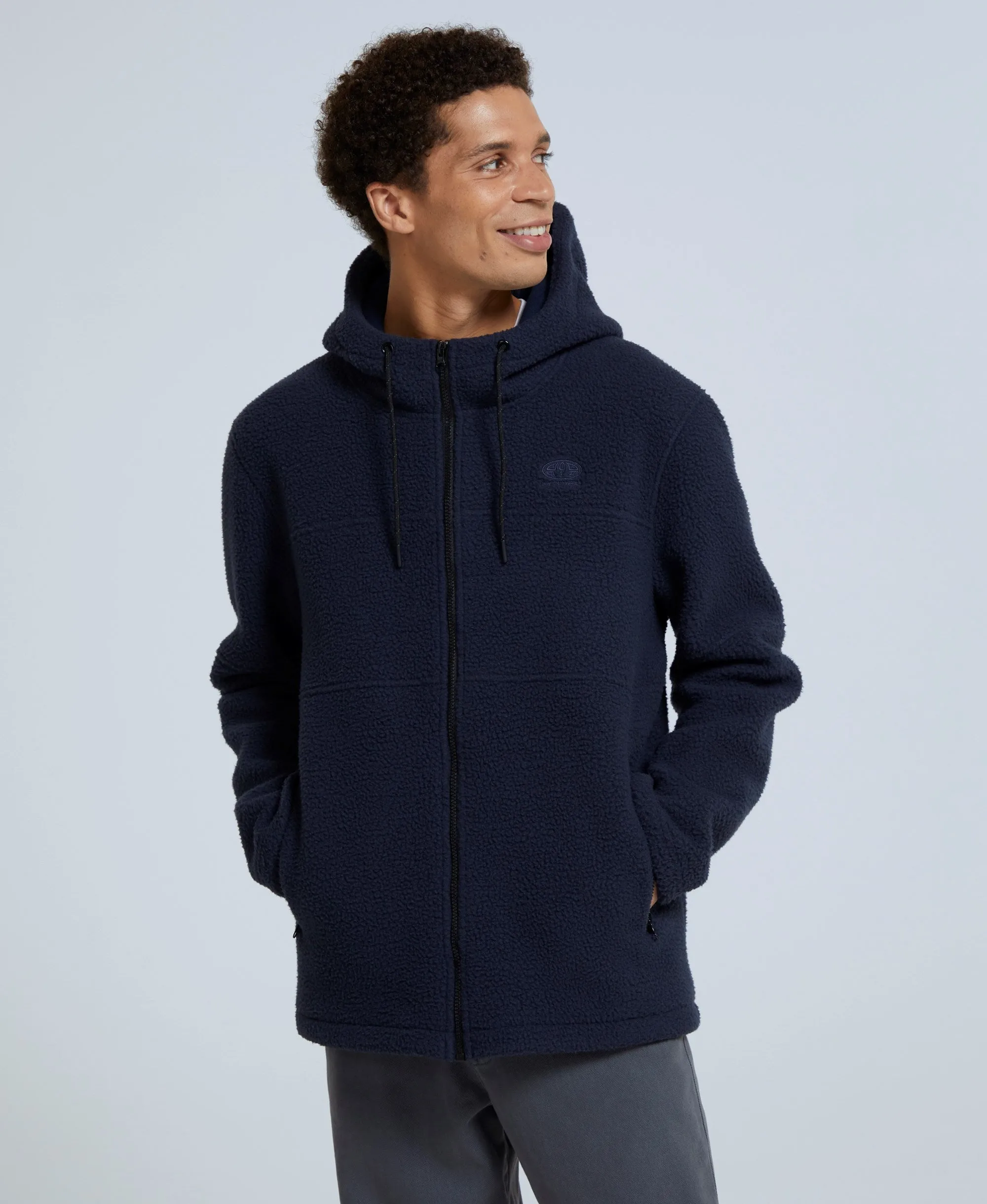 Aidan Mens Fleece Hoodie - Navy