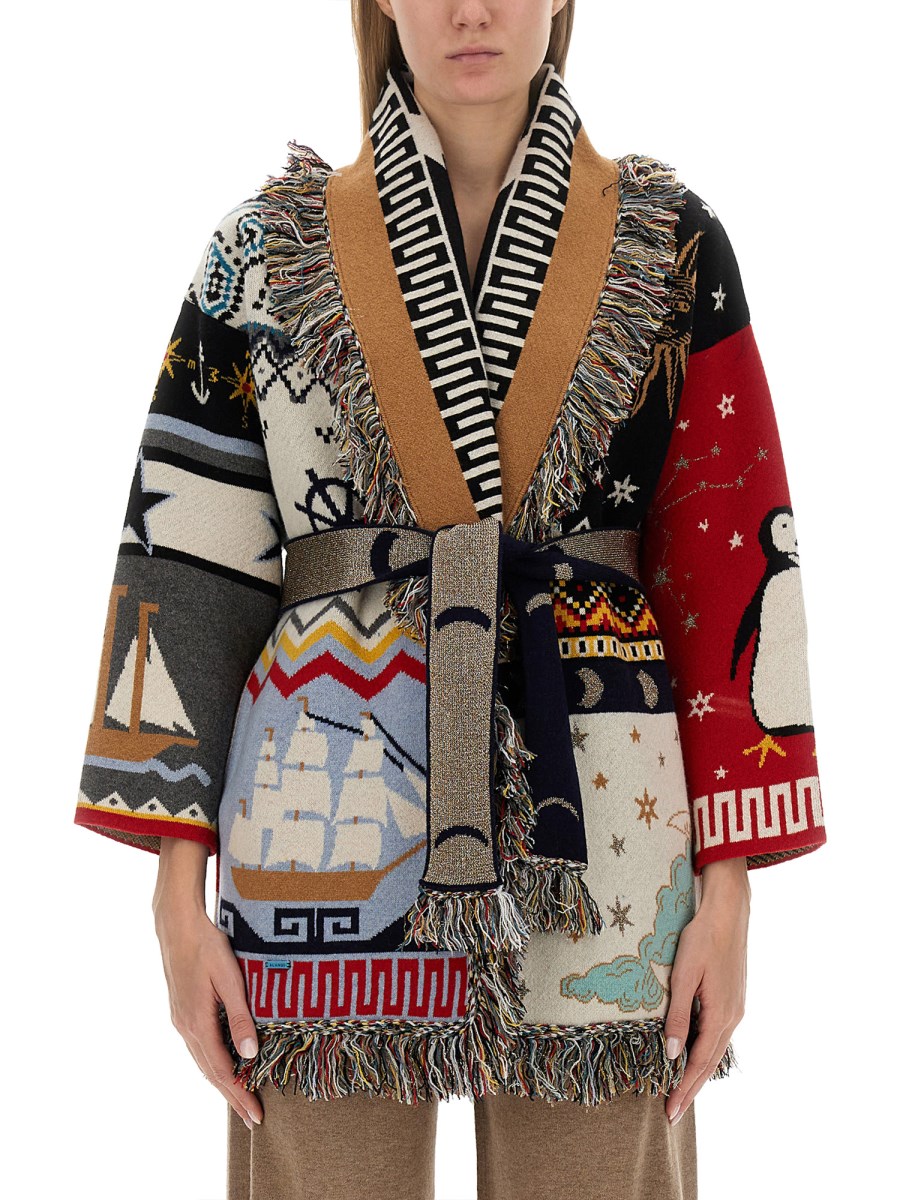 ALANUI    MYSTERIES PATCHWORK CASHMERE CARDIGAN