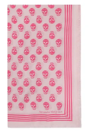 Alexander McQueen Allover Biker Skull Print Scarf