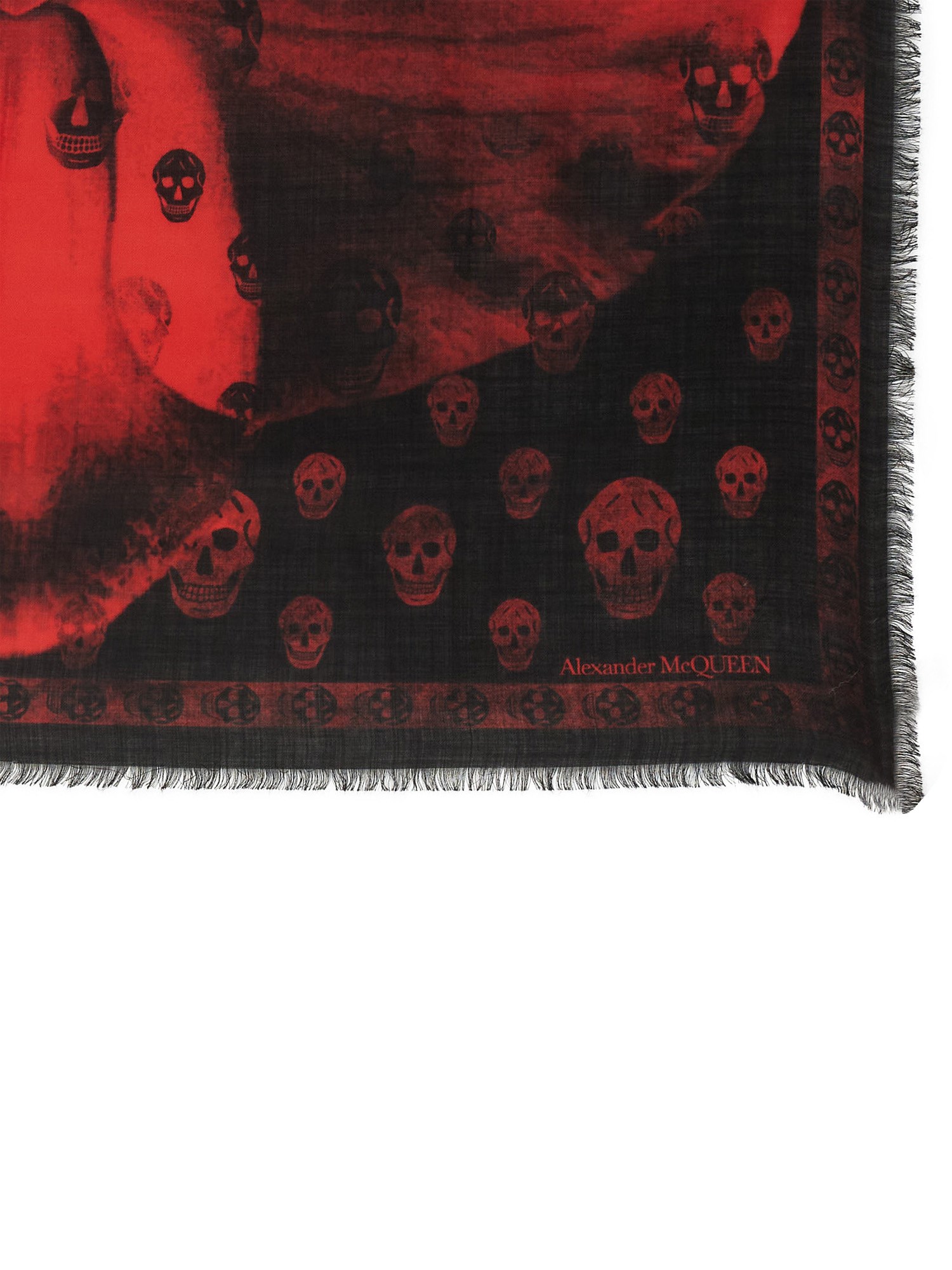 ALEXANDER McQUEEN    SKULL SCARF WITH ORCHID PRINT