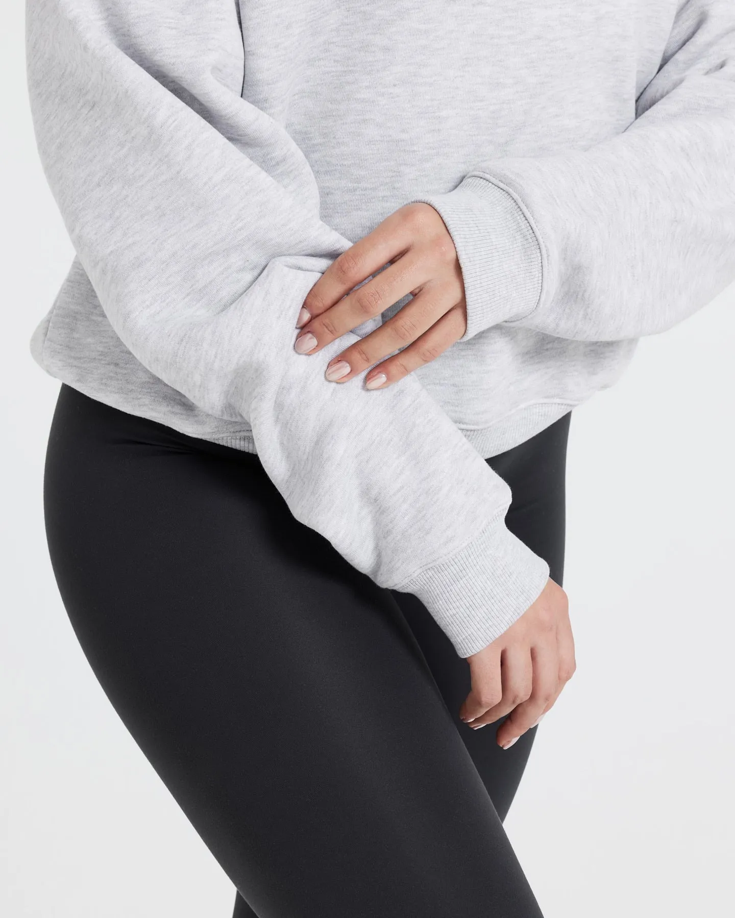 All Day Oversized Sweatshirt | Light Grey Marl