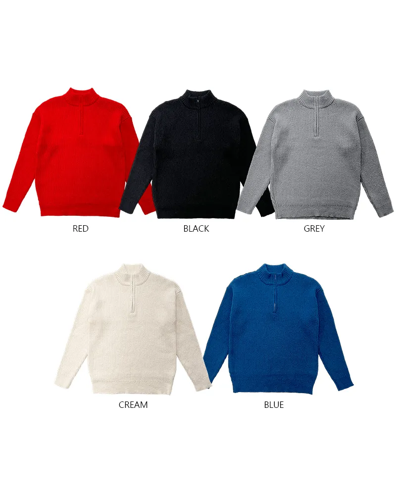 ASCLO  |Pullovers Unisex Wool Nylon Street Style Long Sleeves Plain