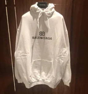 BALENCIAGA  |Men's bb pixel medium fit hoodie in black