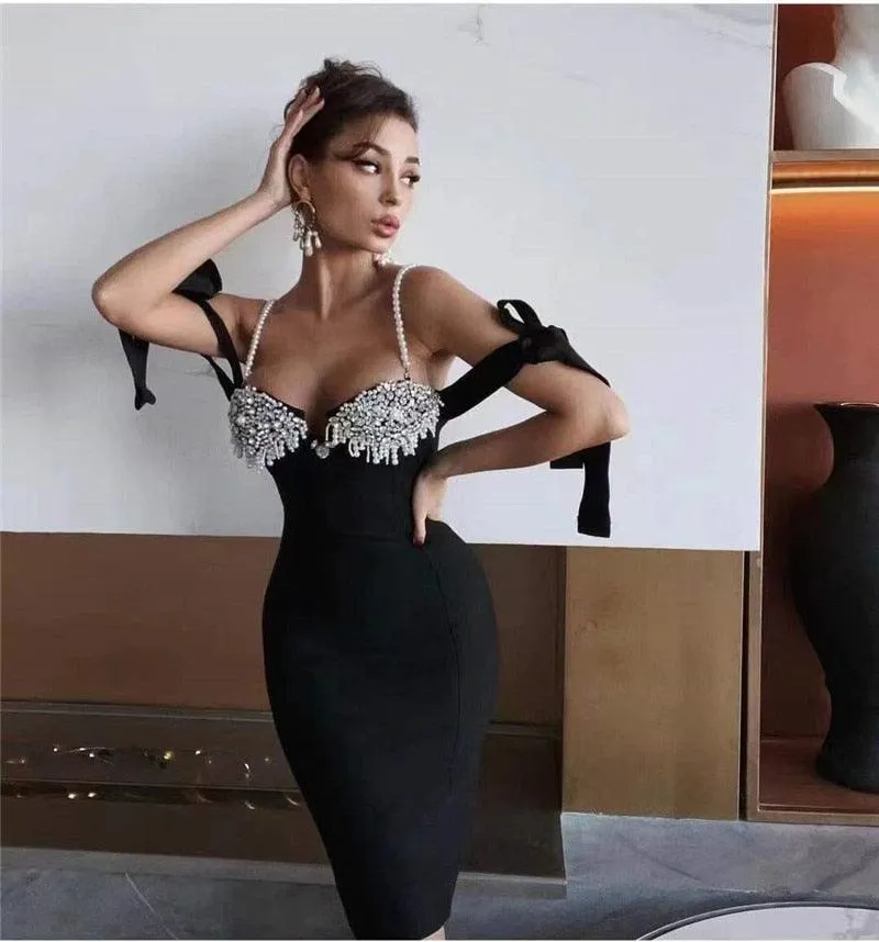 Bandage Dress Off Shoulder Strapless Strap Bodycon Club Sexy Dress