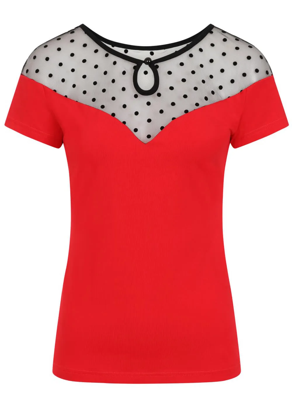 Banned Smoulder Polkadot 50's Top Red