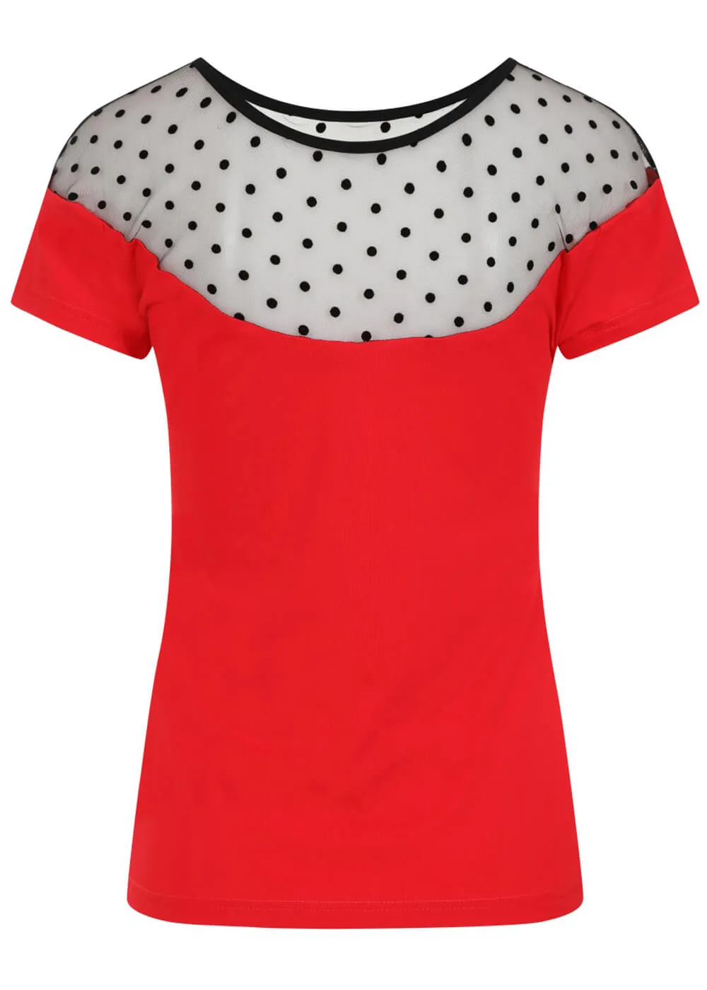 Banned Smoulder Polkadot 50's Top Red