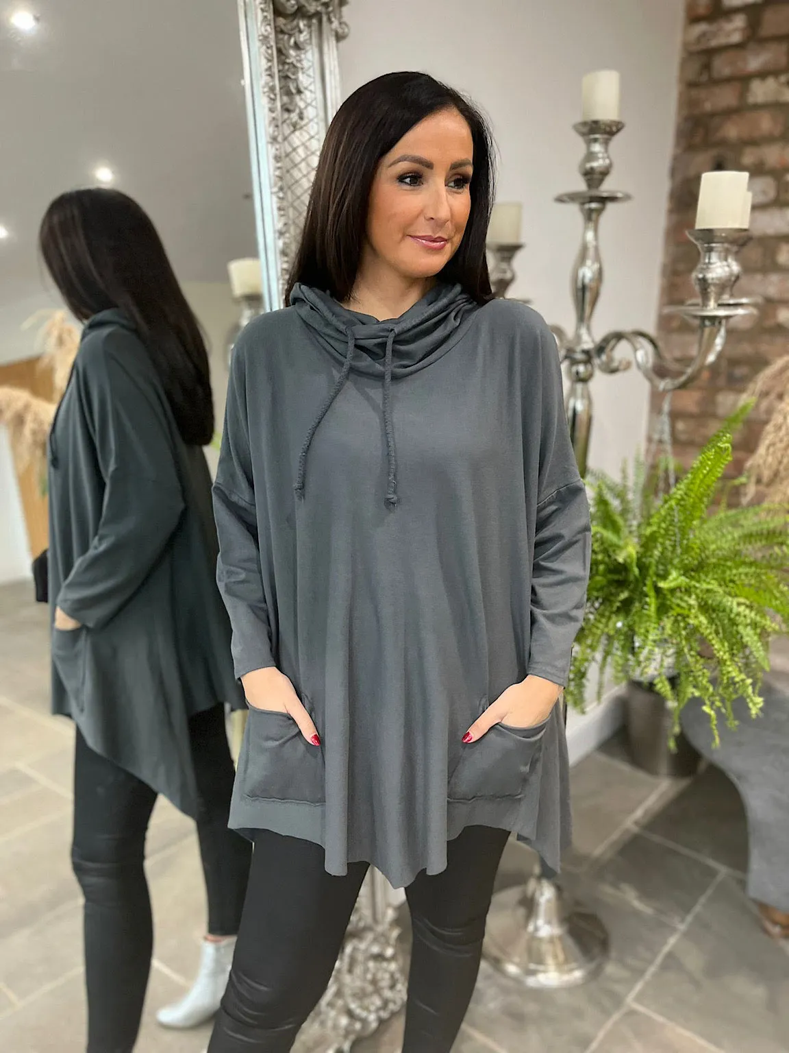 Basic Cowl Neck Sweatshirt Maxxy