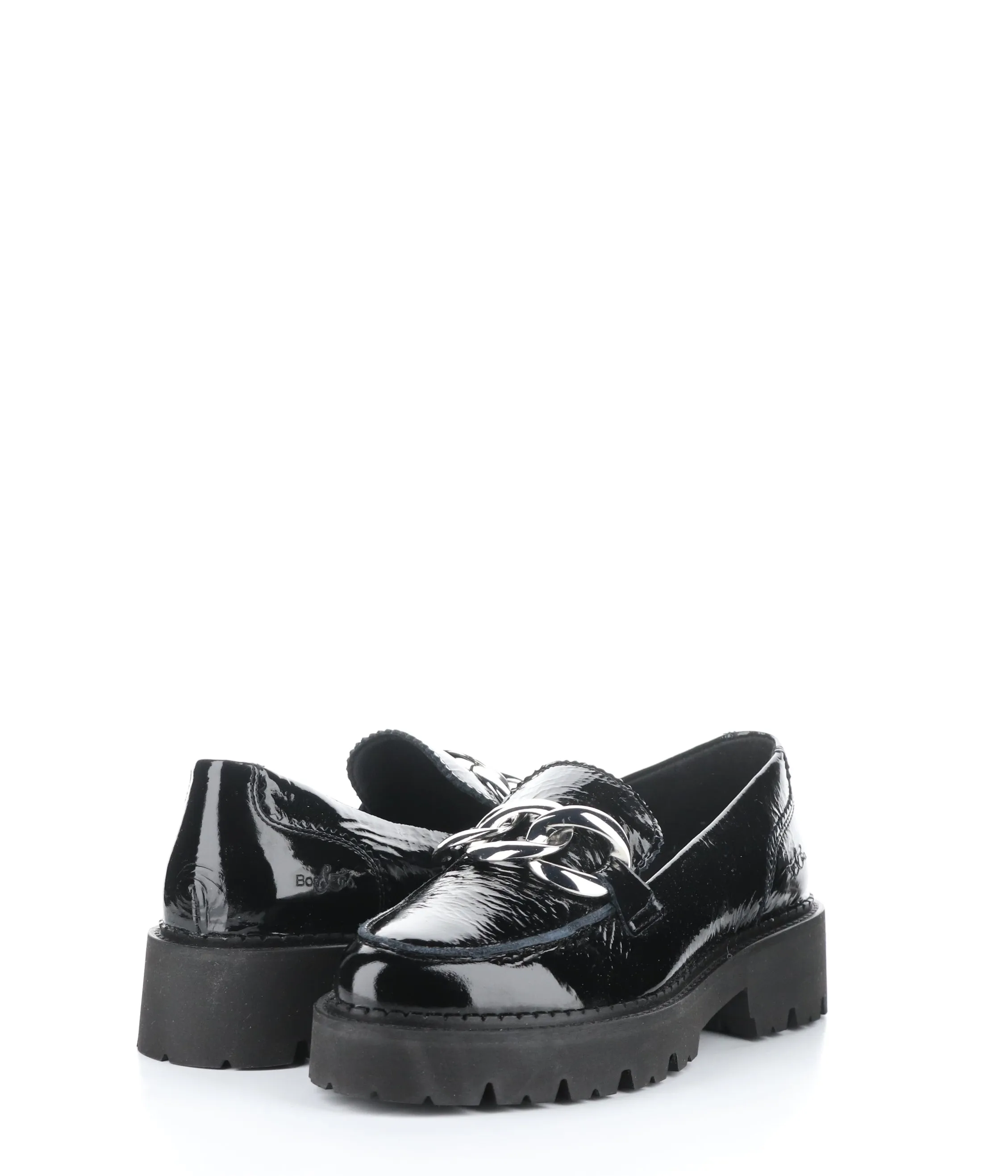 BASSE 002 Patent Black Slip-on Shoes