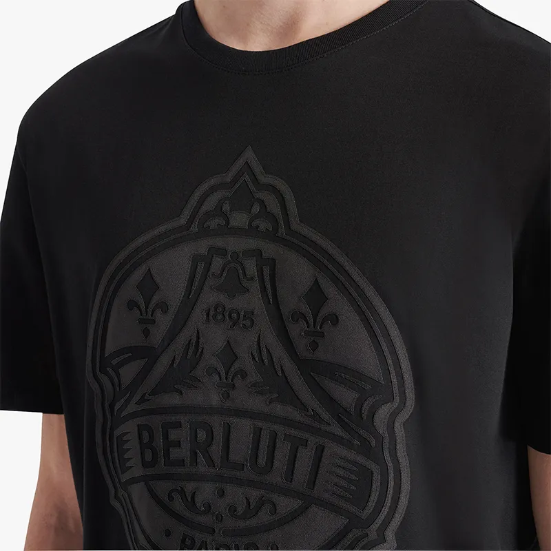 Berluti  |Crew Neck Pullovers Street Style Cotton Short Sleeves Logo