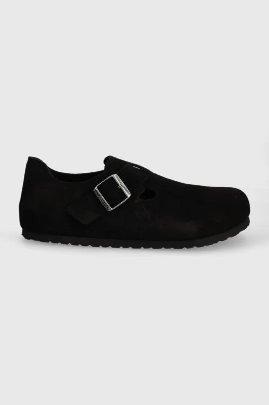 Birkenstock suede shoes London men's black color 1028103