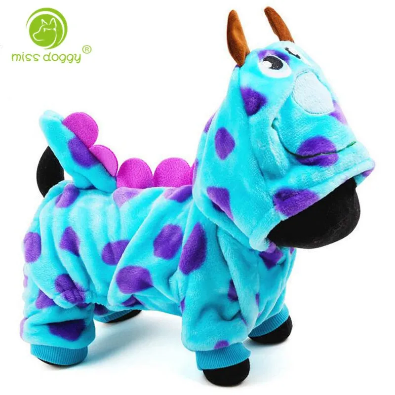 Blue Dinosaur Costume Hoodie For Dog