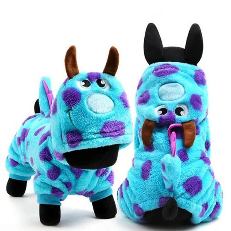 Blue Dinosaur Costume Hoodie For Dog