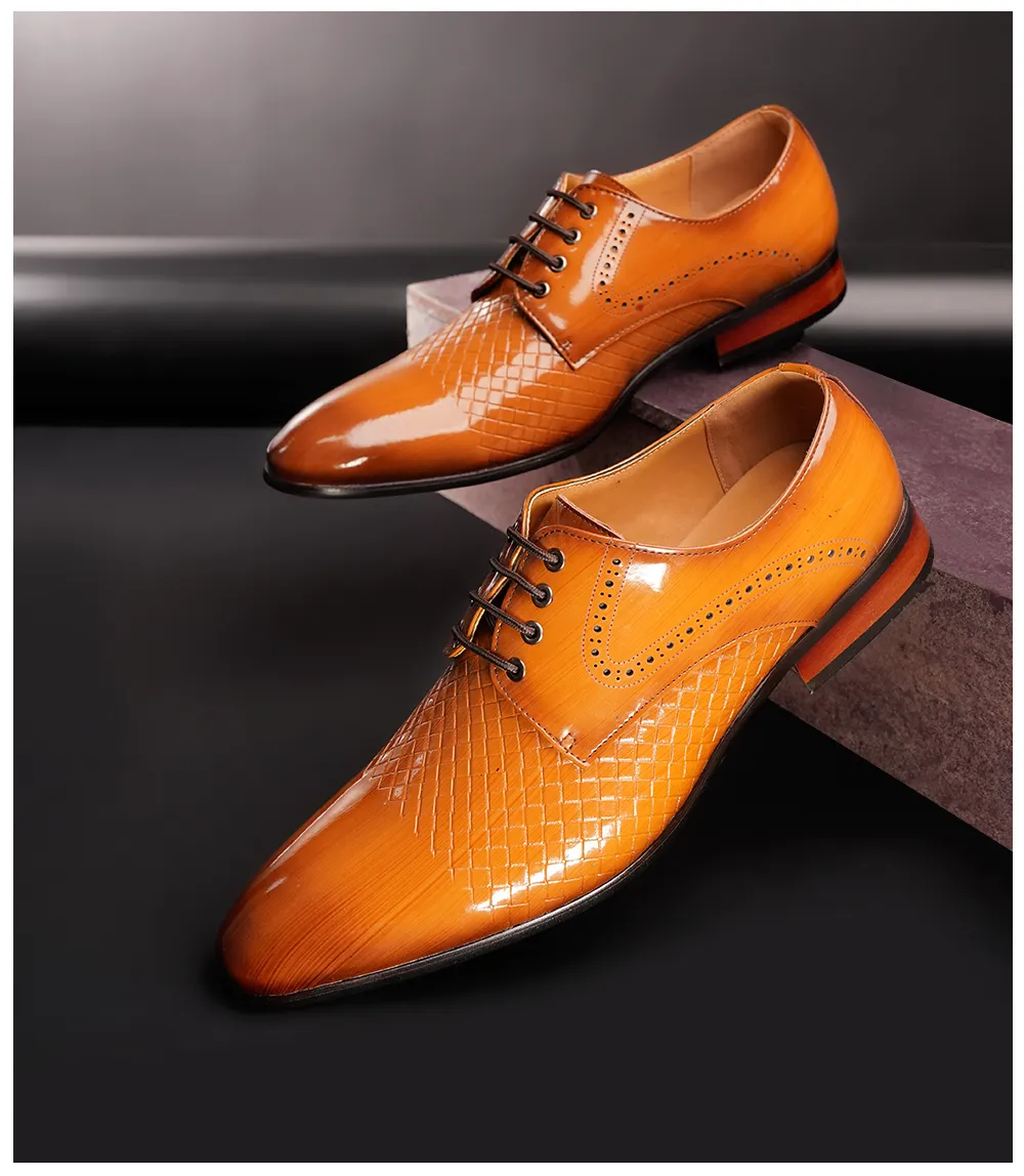 BM4149-TAN-Men Formal Lace Up's