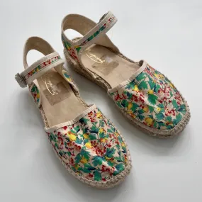 Bonpoint Liberty Print Canvas Espadrilles: Size EU 31