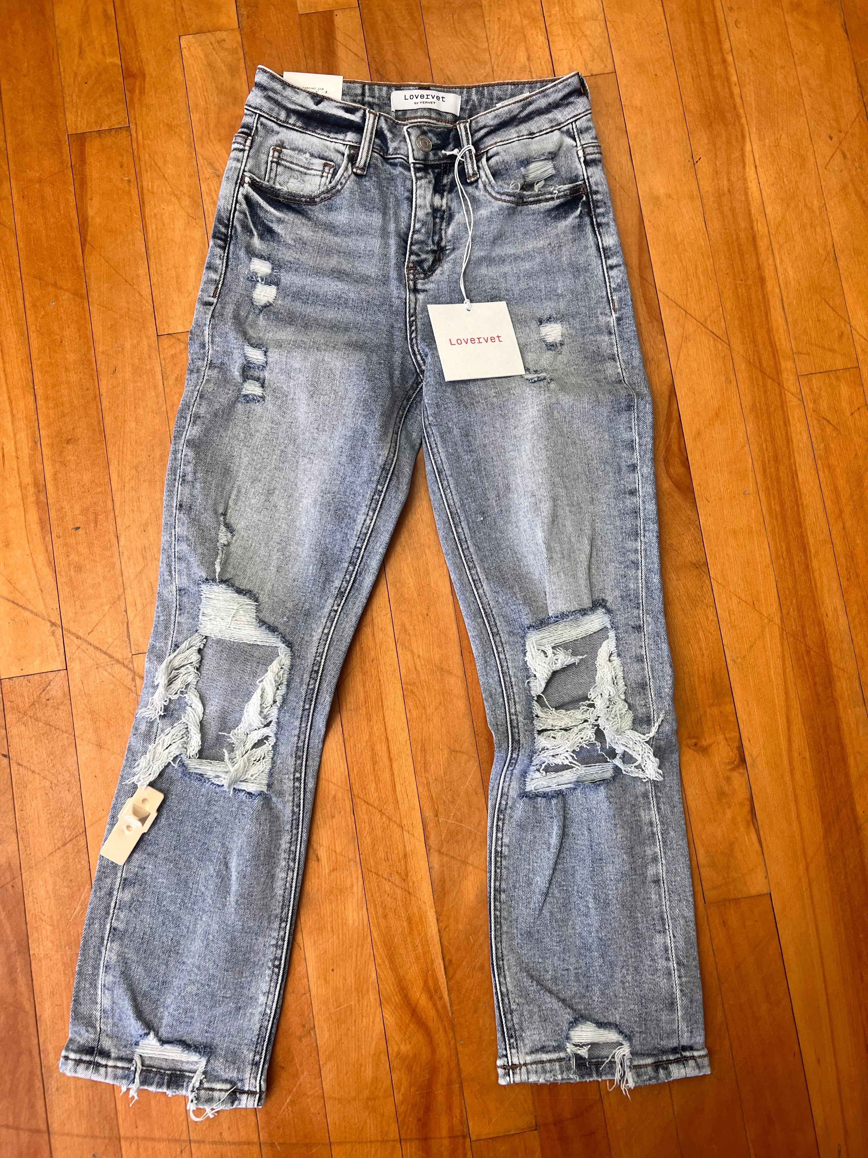 Bright Crop Straight Jeans(L20)