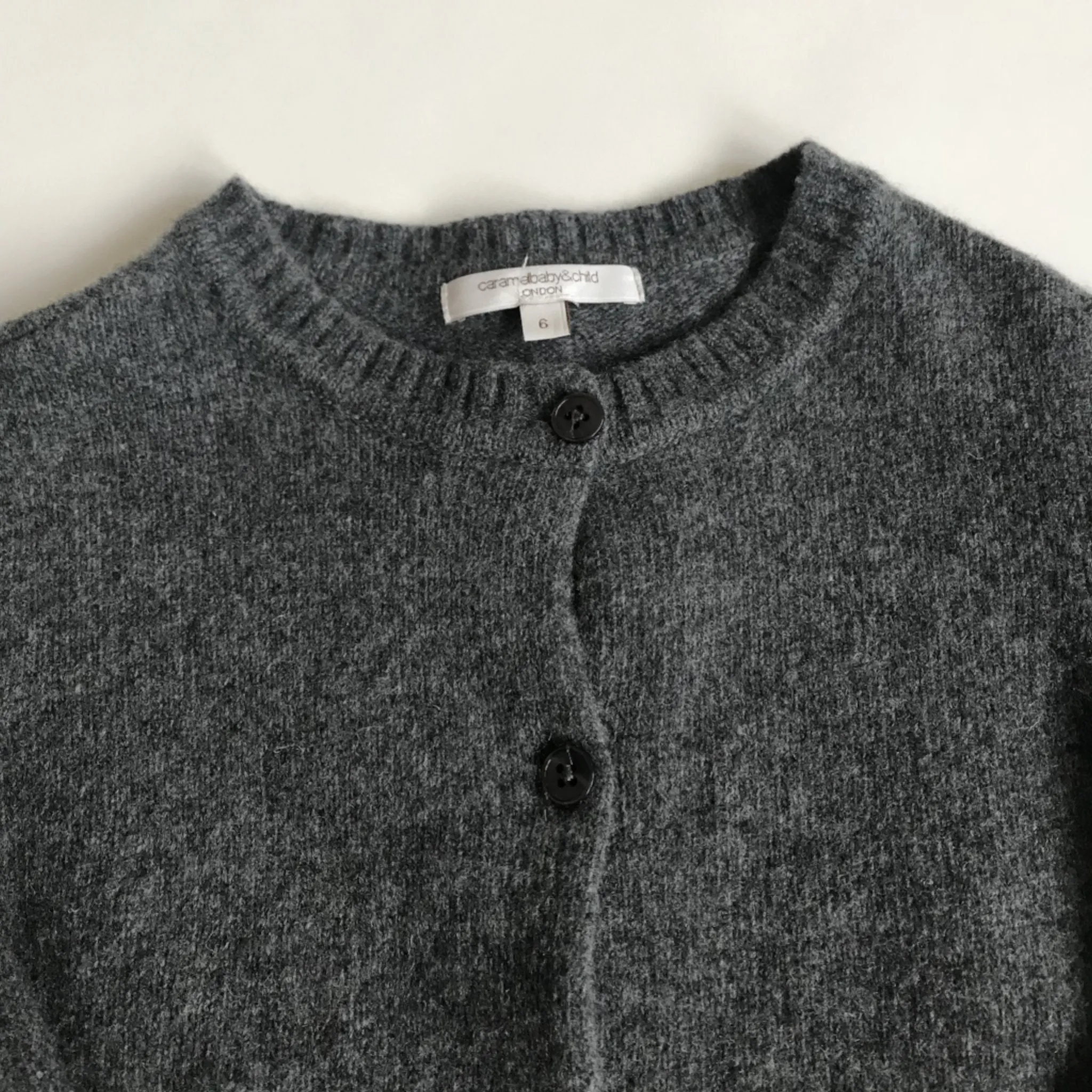 Caramel Grey 100% Merino Wool Cardigan