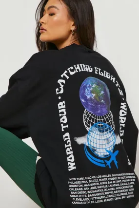 Catch Flights World Tour Oversized Sweater