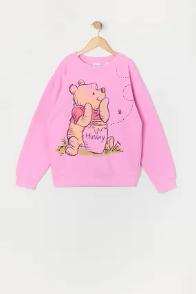 Chandail en molleton à imprimé Pooh Bear pour fille