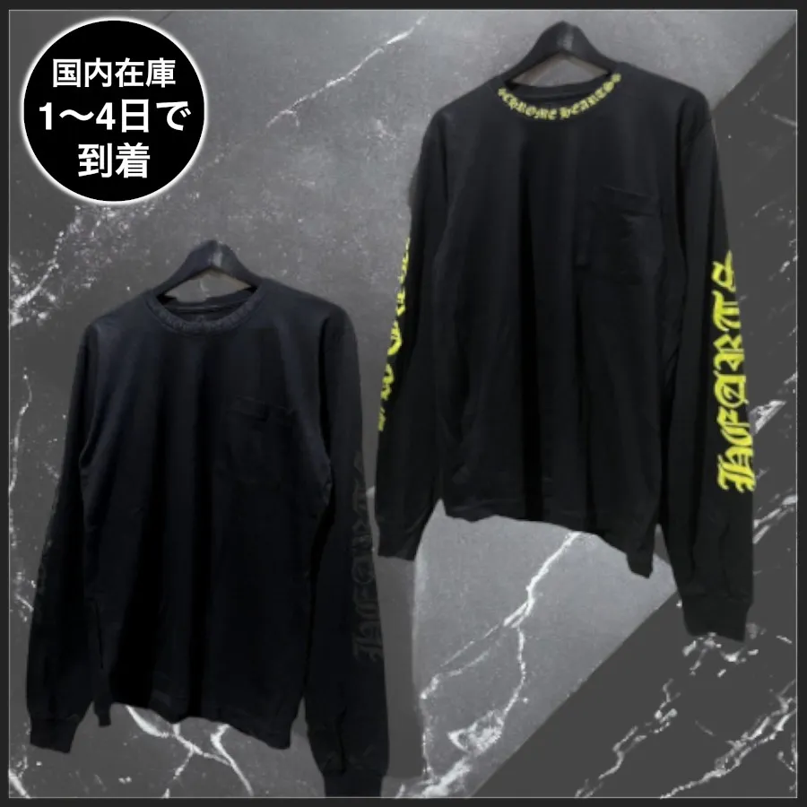 CHROME HEARTS  |Pullovers Street Style Long Sleeves Cotton