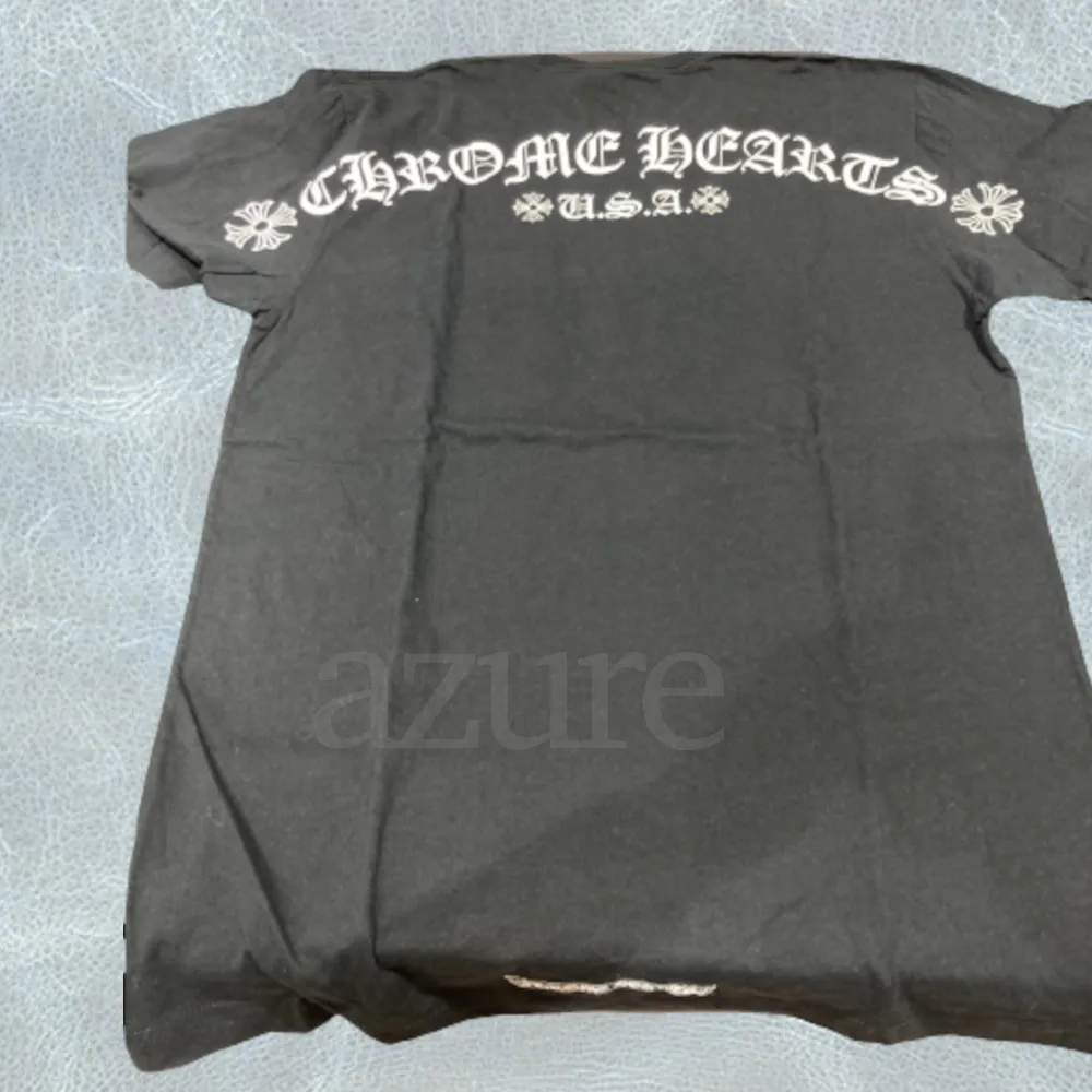 CHROME HEARTS  |Pullovers Unisex Street Style Plain Cotton Short Sleeves