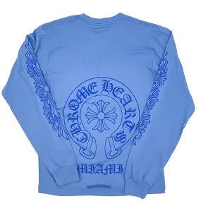 CHROME HEARTS  |Unisex Street Style U-Neck Long Sleeves Cotton