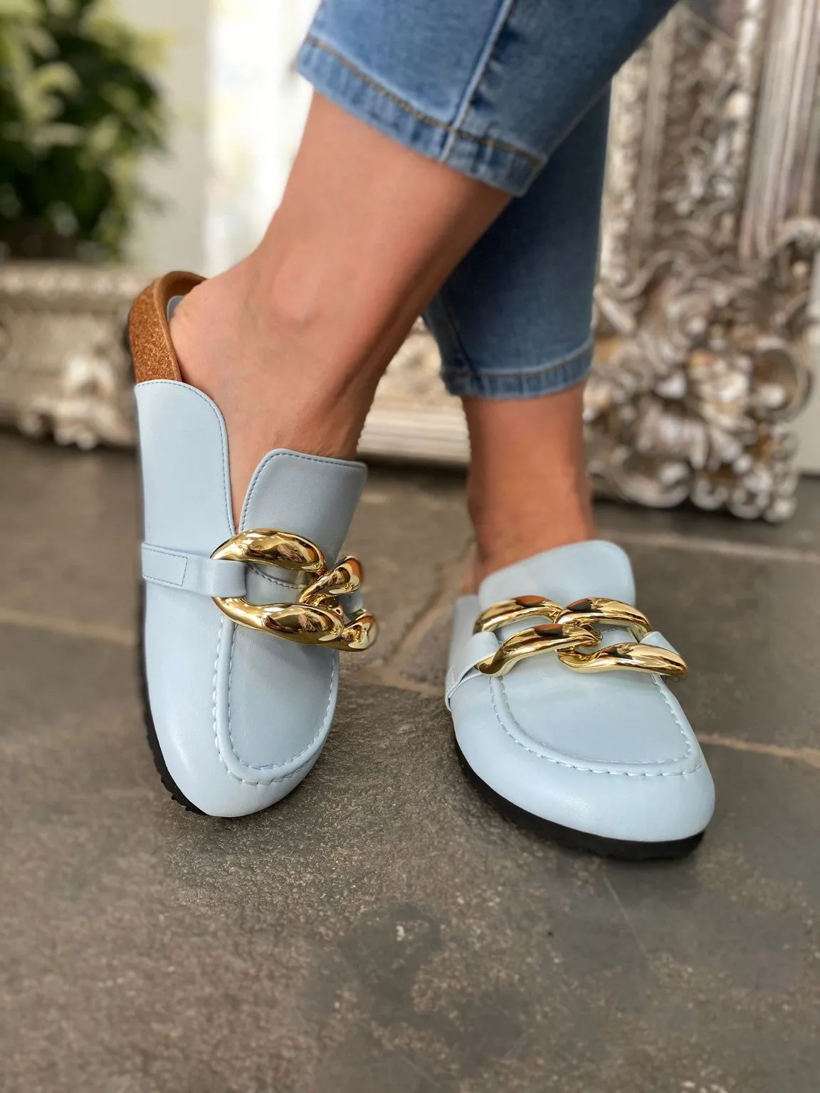 Chunky Chain Mules