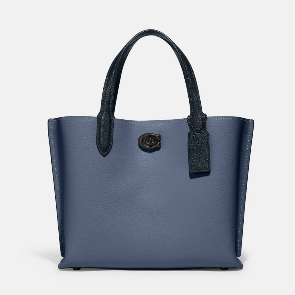 Coach Polished Pebble-Grain Willow 24 Tote Bag | Coggles