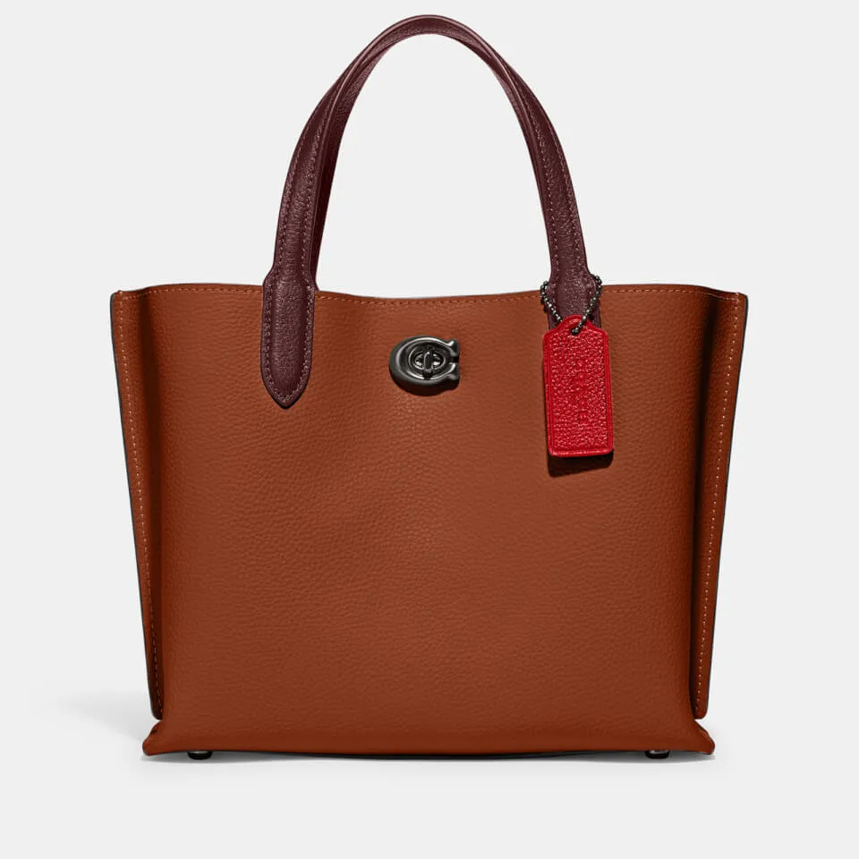 Coach Polished Pebble-Grain Willow 24 Tote Bag | Coggles