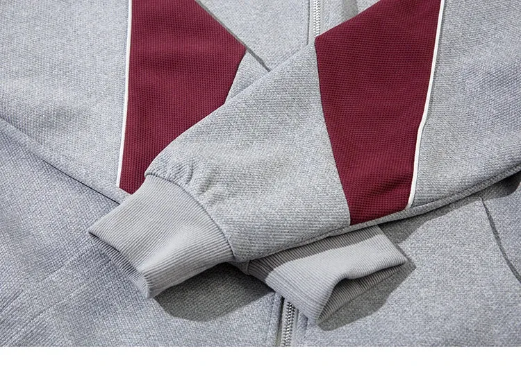 Color Block Patchwork Kangaroo Pocket Hoodie