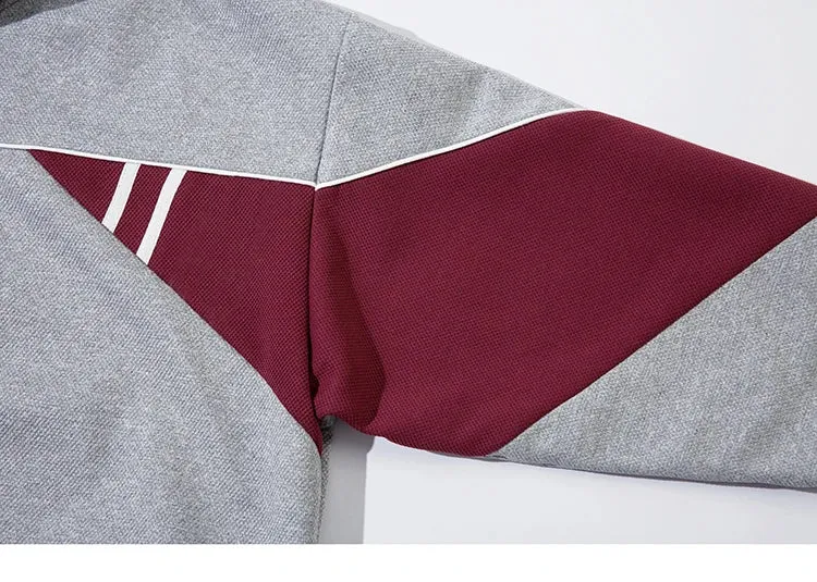 Color Block Patchwork Kangaroo Pocket Hoodie