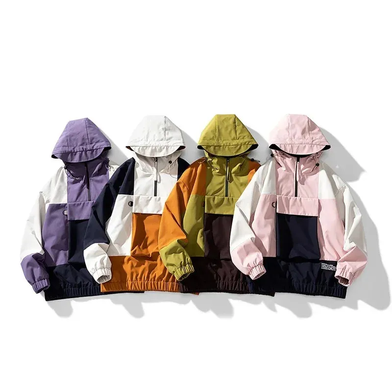 Color Block Windbreaker Hoodie