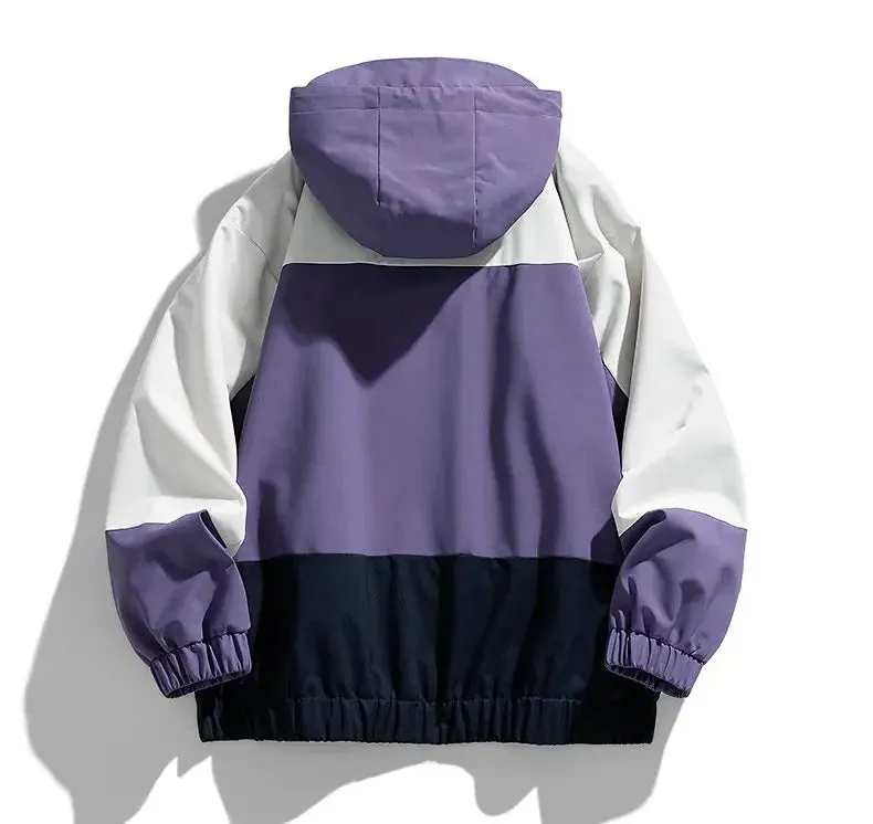 Color Block Windbreaker Hoodie