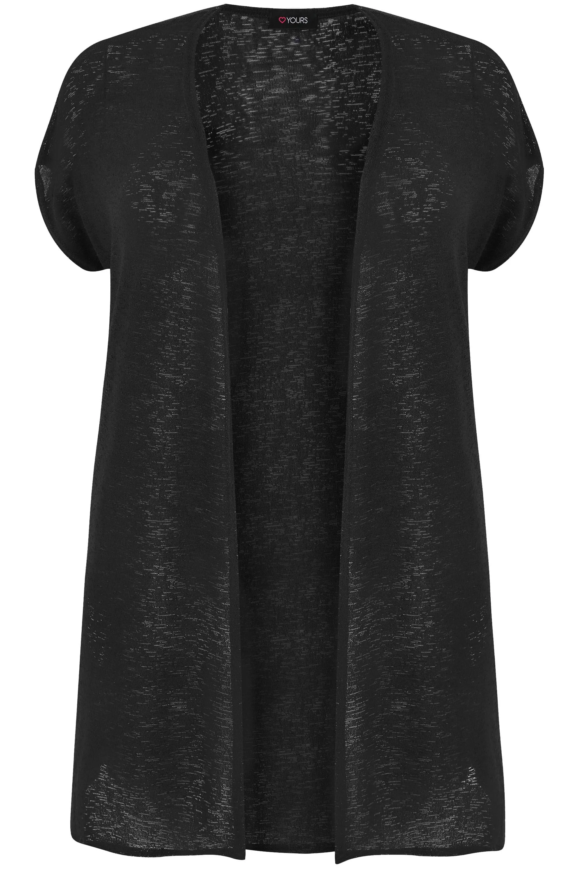 Curve Black Short Sleeve Cardigan