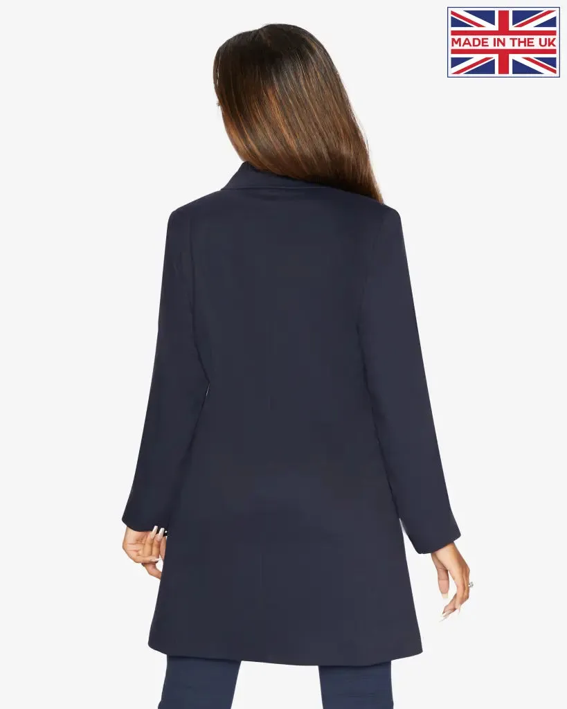 Curved Hem Longline Blazer