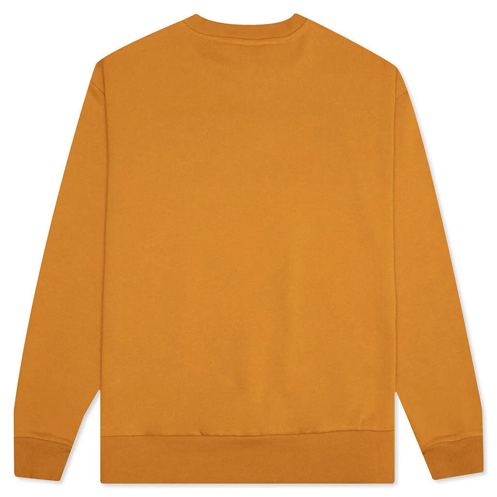 Cutoff Logo Brushed Sweatshirt - Sun Orange