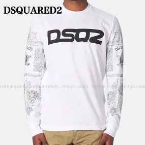 D SQUARED2  |Crew Neck Street Style Long Sleeves Cotton